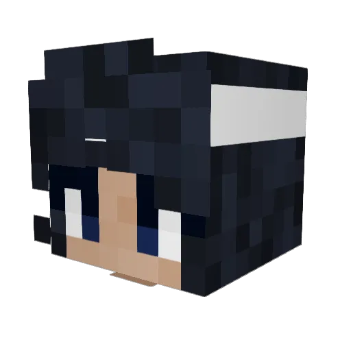 Bonesmax Minecraft avatar head, 3D render