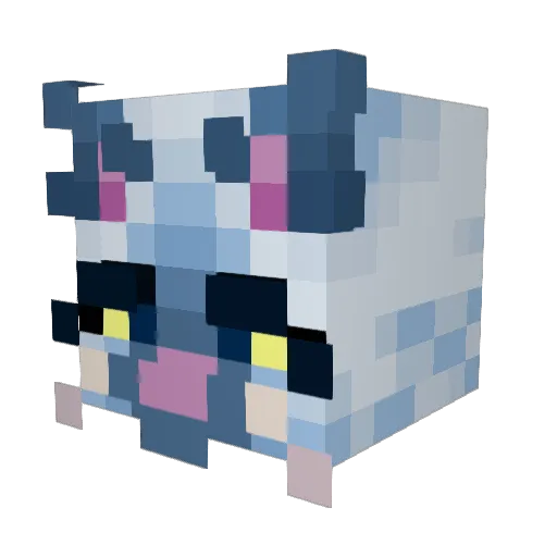 Bonespitter Minecraft avatar head, 3D render
