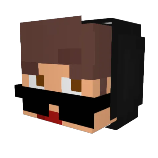 BongTeggy Minecraft avatar head, 3D render