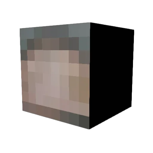 BongaGonga Minecraft avatar head, 3D render