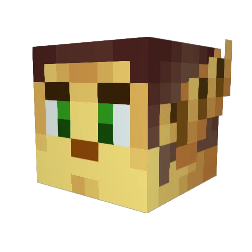 Bonge94 Minecraft avatar head, 3D render