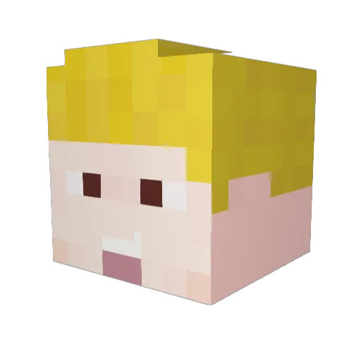 Bonghan_Jeon Minecraft avatar head, 3D render