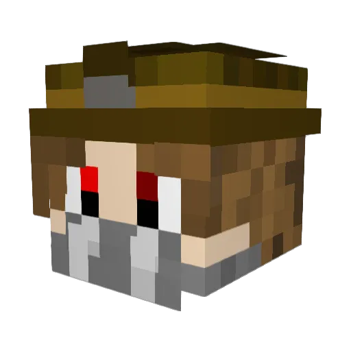BongoAD Minecraft avatar head, 3D render