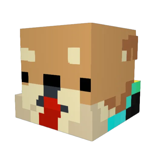 BongoBone Minecraft avatar head, 3D render