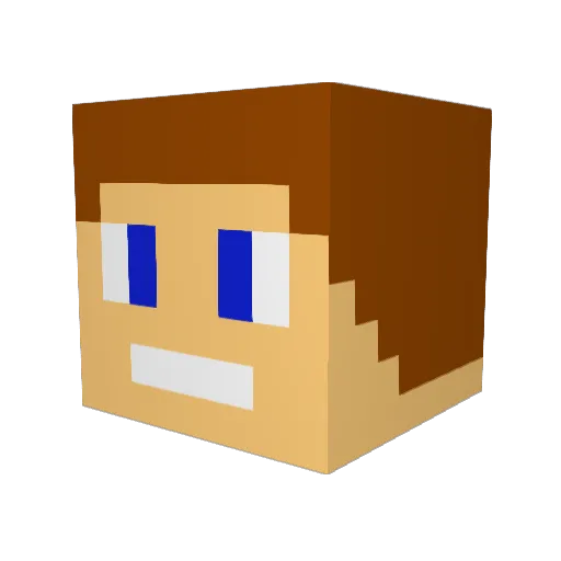 BongoGameplay Minecraft avatar head, 3D render