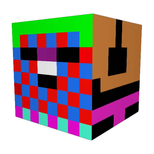 Bongoolio Minecraft avatar head, 3D render