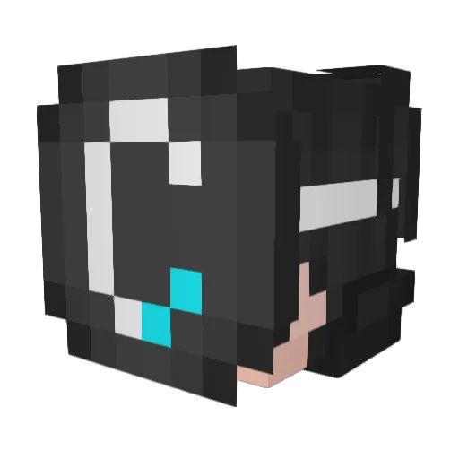 Bonhommet Minecraft avatar head, 3D render