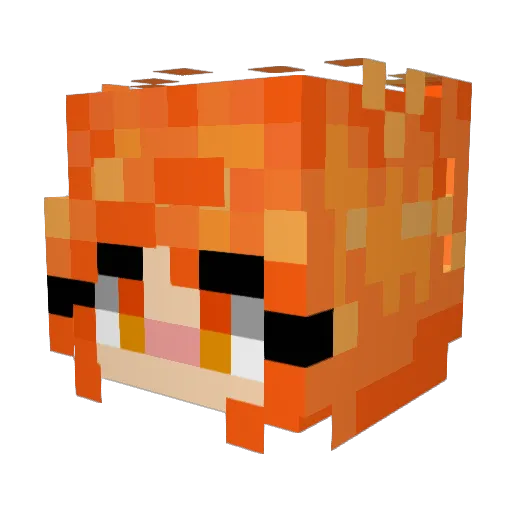 BoniBono_Fix Minecraft avatar head, 3D render