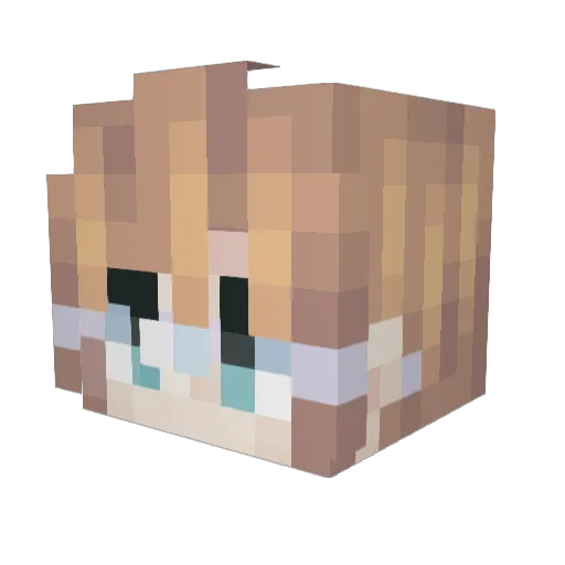 BoniCat Minecraft avatar head, 3D render
