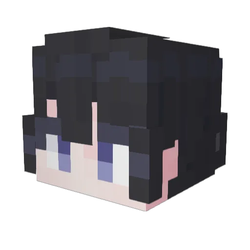 Bonien7 Minecraft avatar head, 3D render