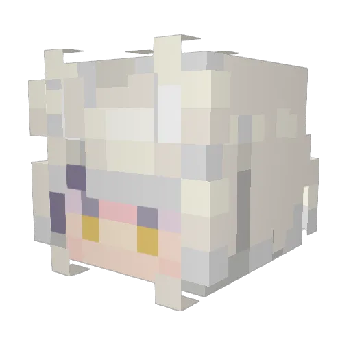 Bonipon Minecraft avatar head, 3D render