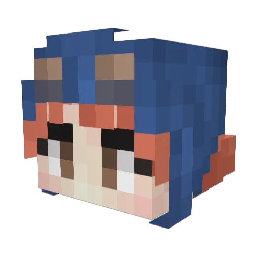 Bonismaster Minecraft avatar head, 3D render