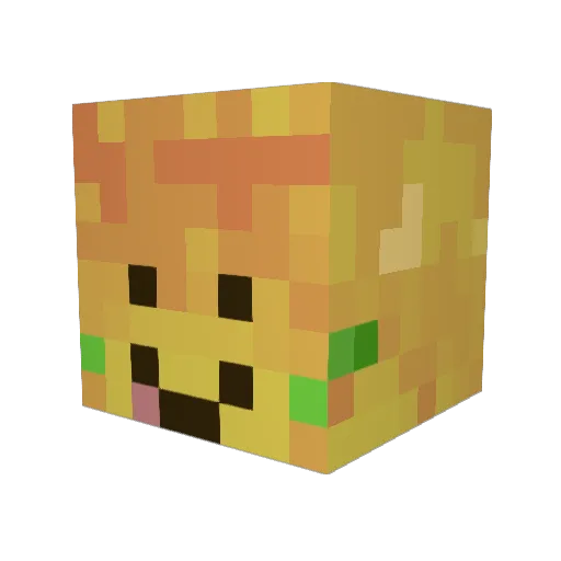 Bonisson Minecraft avatar head, 3D render