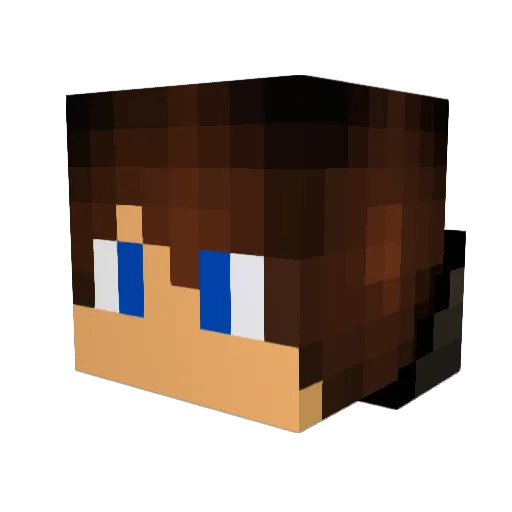 Bonjorvus Minecraft avatar head, 3D render