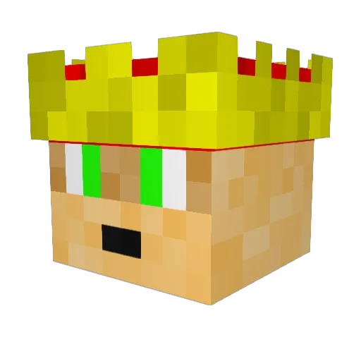 Bonk911 Minecraft avatar head, 3D render