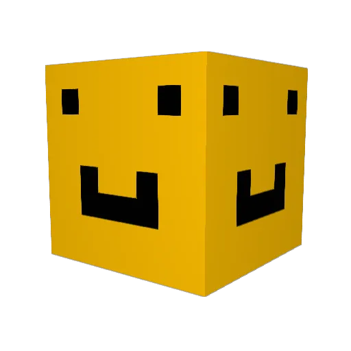 BonkaLook Minecraft avatar head, 3D render