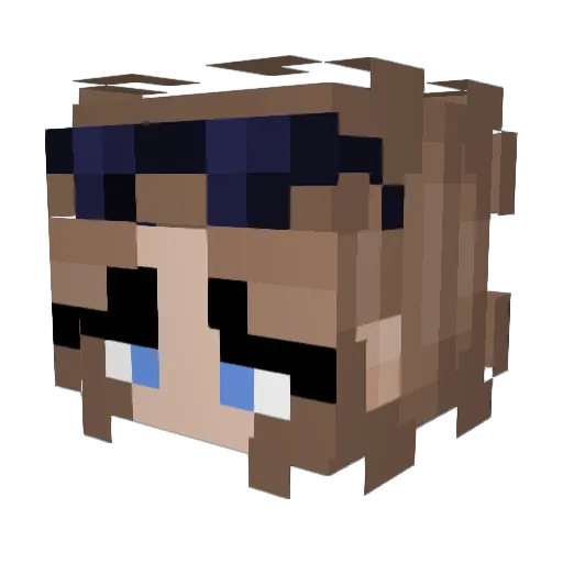 BonksBonks Minecraft avatar head, 3D render