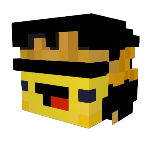 Bonkwert Minecraft avatar head, 3D render