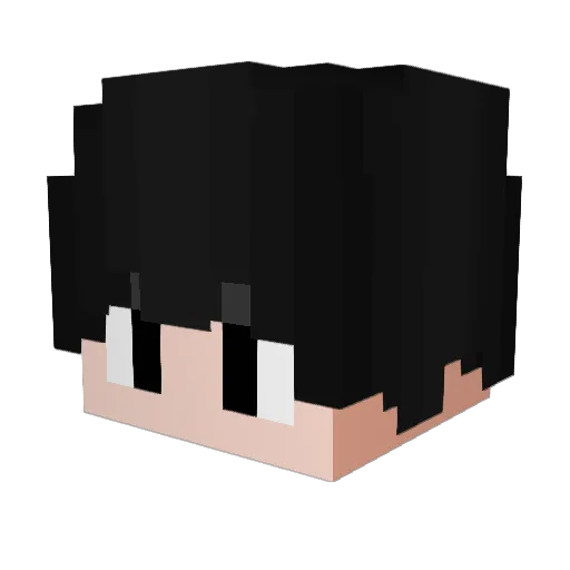 Bonmin0827 Minecraft avatar head, 3D render