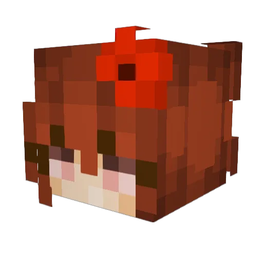 BonnBonn95 Minecraft avatar head, 3D render