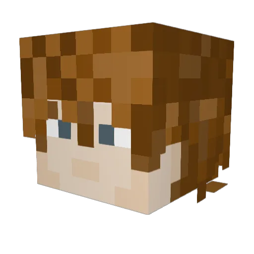 Bonnet64 Minecraft avatar head, 3D render