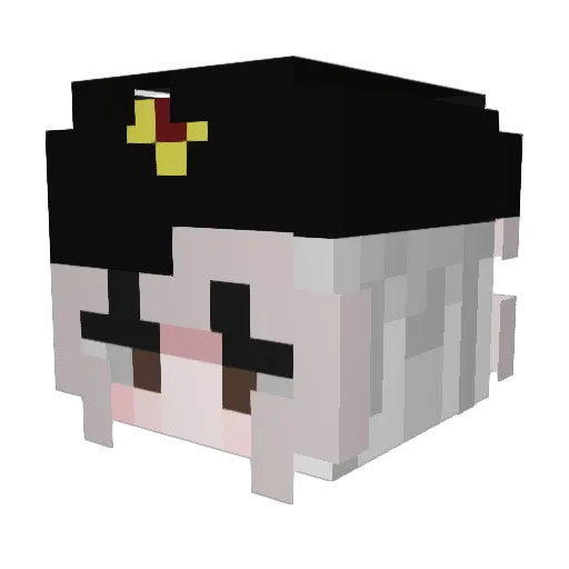Bonnibas Minecraft avatar head, 3D render