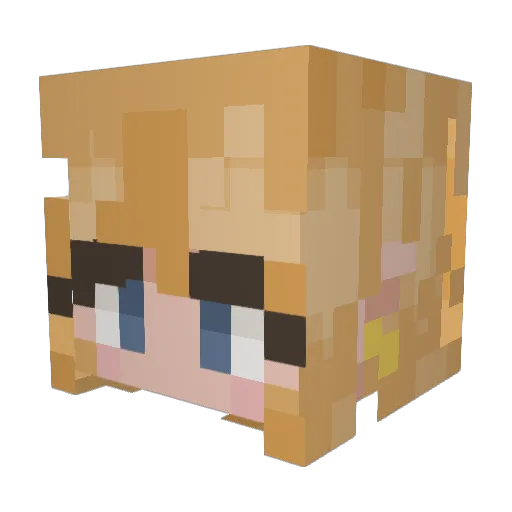 Bonnie2004 Minecraft avatar head, 3D render