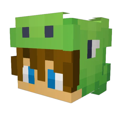 BonnieNeonRabbit Minecraft avatar head, 3D render