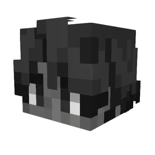 Bonnju Minecraft avatar head, 3D render
