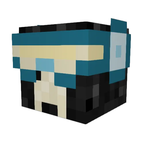 BonoLamborghini Minecraft avatar head, 3D render