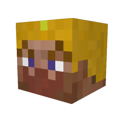 Bonobo7 Minecraft avatar head, 3D render