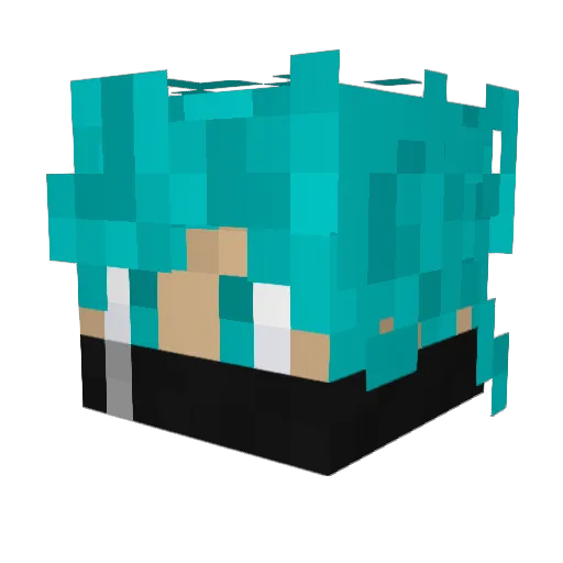 BonoboMucha Minecraft avatar head, 3D render