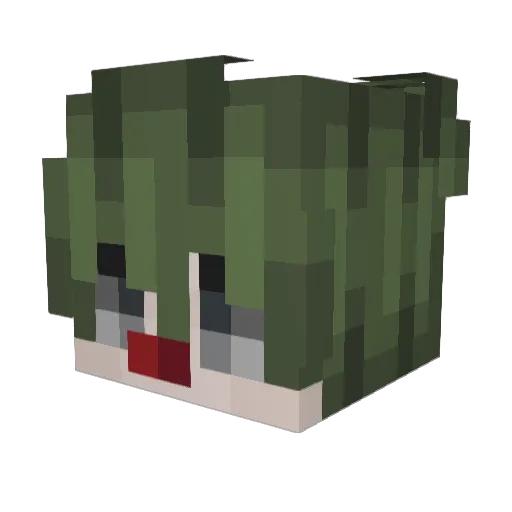 Bonucci Minecraft avatar head, 3D render