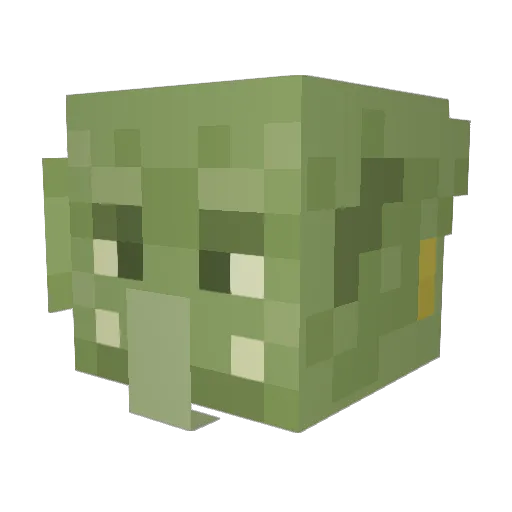 Bonwk Minecraft avatar head, 3D render