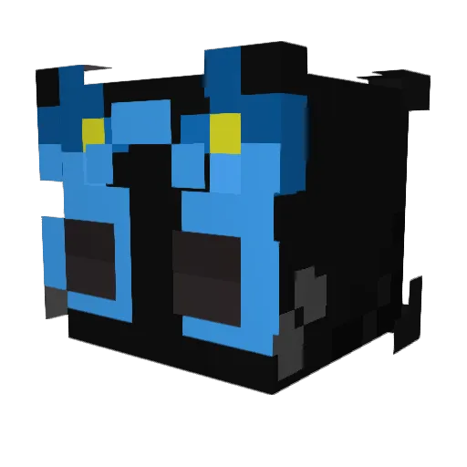 BonyaPlay Minecraft avatar head, 3D render