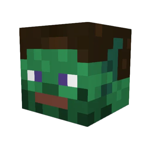 BonzaiTroll Minecraft avatar head, 3D render