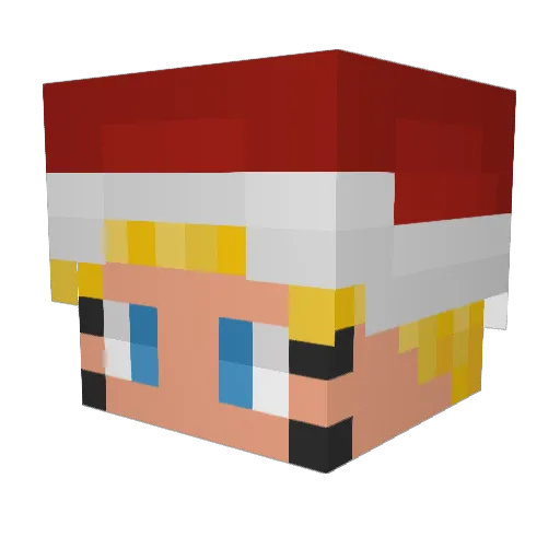 Bonzalo Minecraft avatar head, 3D render