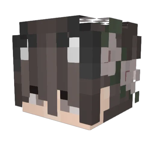 BonzerTag Minecraft avatar head, 3D render