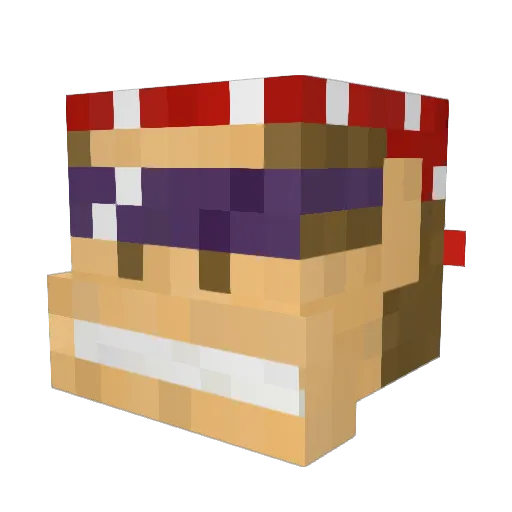 BonzoBoi1 Minecraft avatar head, 3D render
