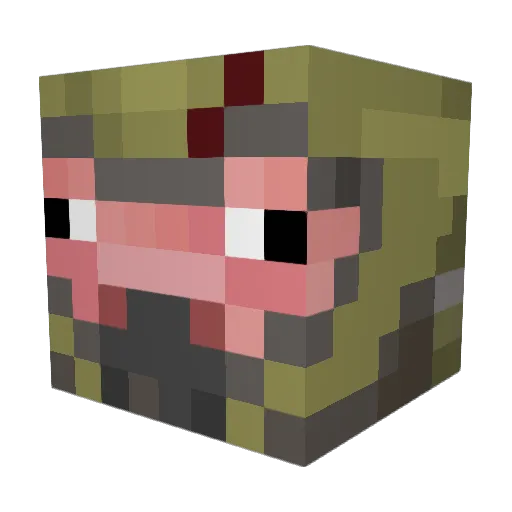 Boo1999_9 Minecraft avatar head, 3D render
