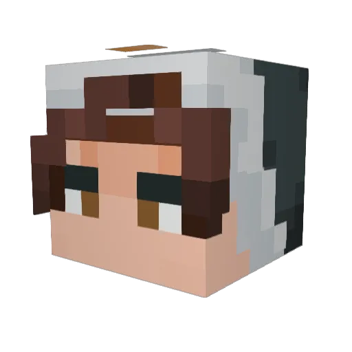 Boo22_ Minecraft avatar head, 3D render