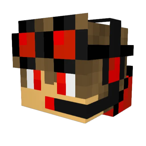 BooBlik00 Minecraft avatar head, 3D render