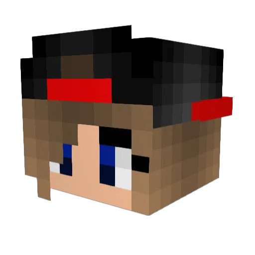 BooBoo147 Minecraft avatar head, 3D render