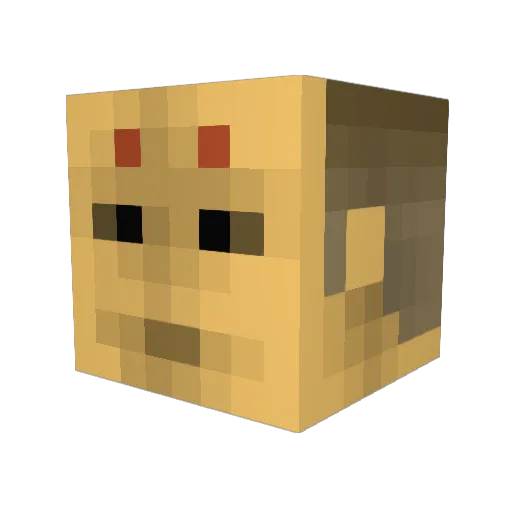 BooDha Minecraft avatar head, 3D render