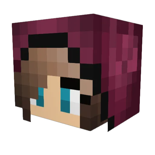 BooItsJessica Minecraft avatar head, 3D render