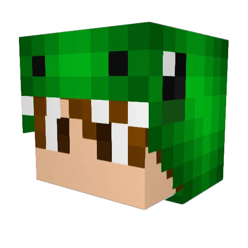 BooMCuP Minecraft avatar head, 3D render