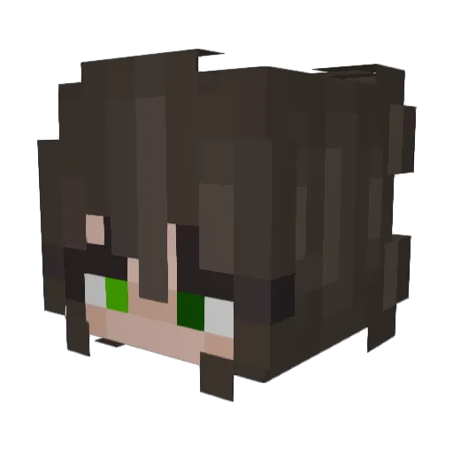 BooMoon Minecraft avatar head, 3D render