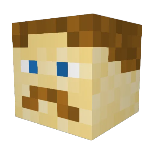 BooRaspberry Minecraft avatar head, 3D render