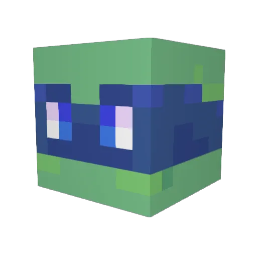 BooTheSeal Minecraft avatar head, 3D render