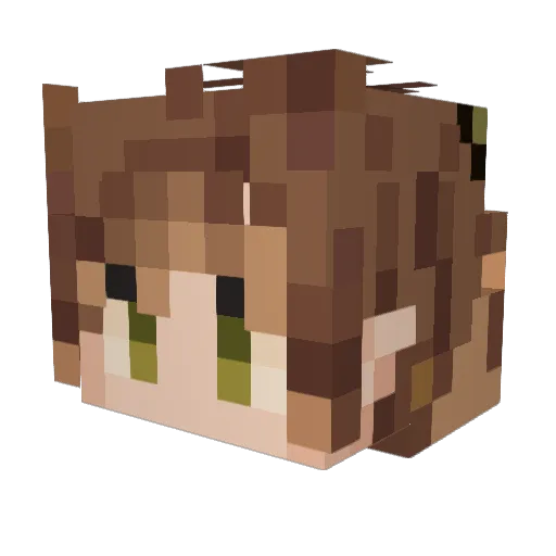 Boo_24 Minecraft avatar head, 3D render